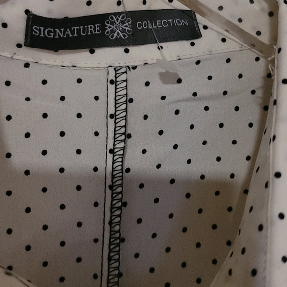 Signature Collection bland and white pot a dot top - Picture 2 of 4